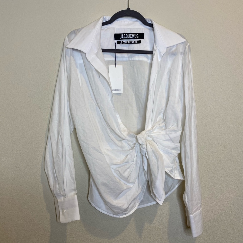 ❗️SOLD❗️Jacquemus La Chemise Bahia knotted cotton - Picture 4 of 11